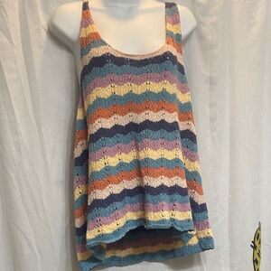Aerie Colorful Striped Knit Tank Top